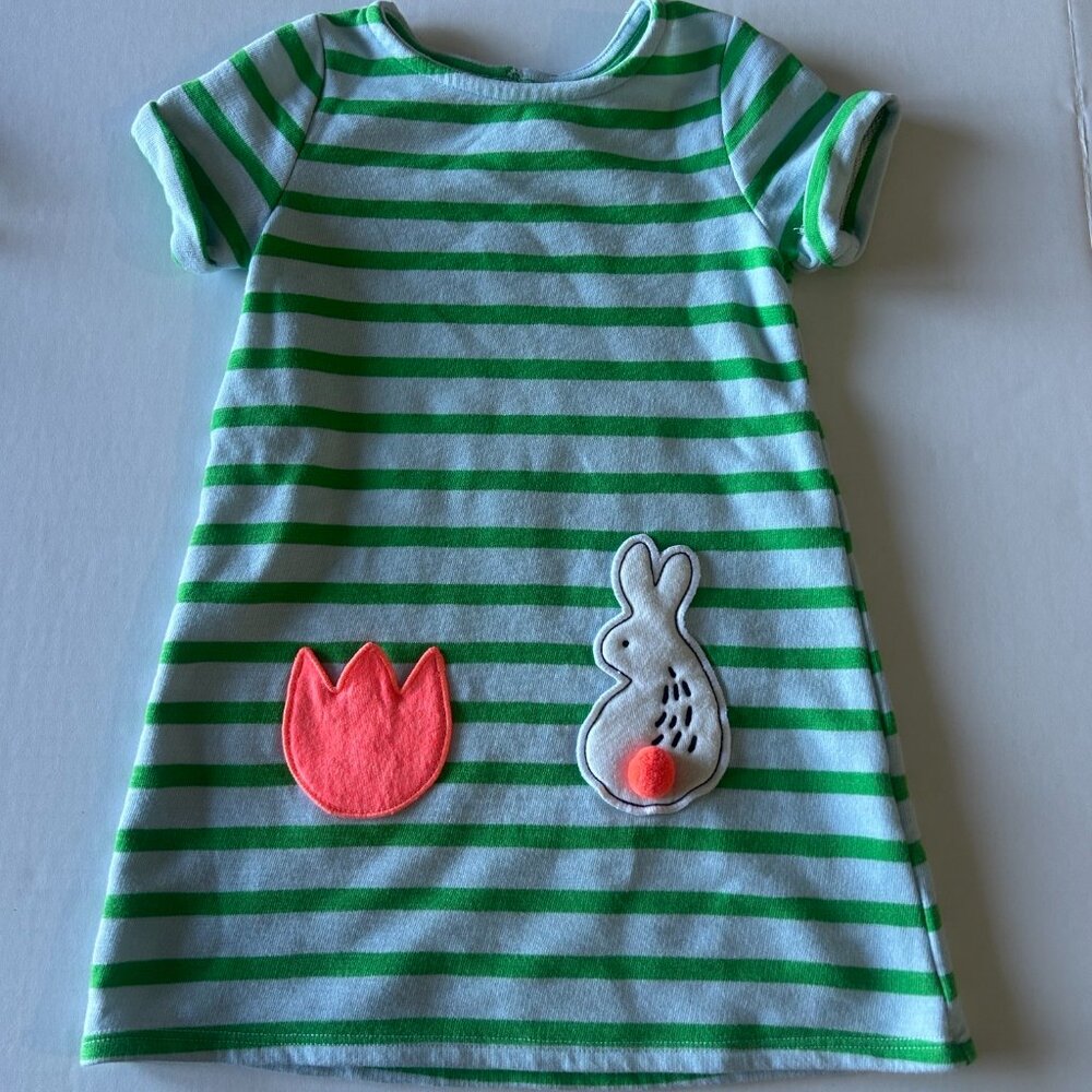 Cat & Jack blue and green striped spring dress, 3T